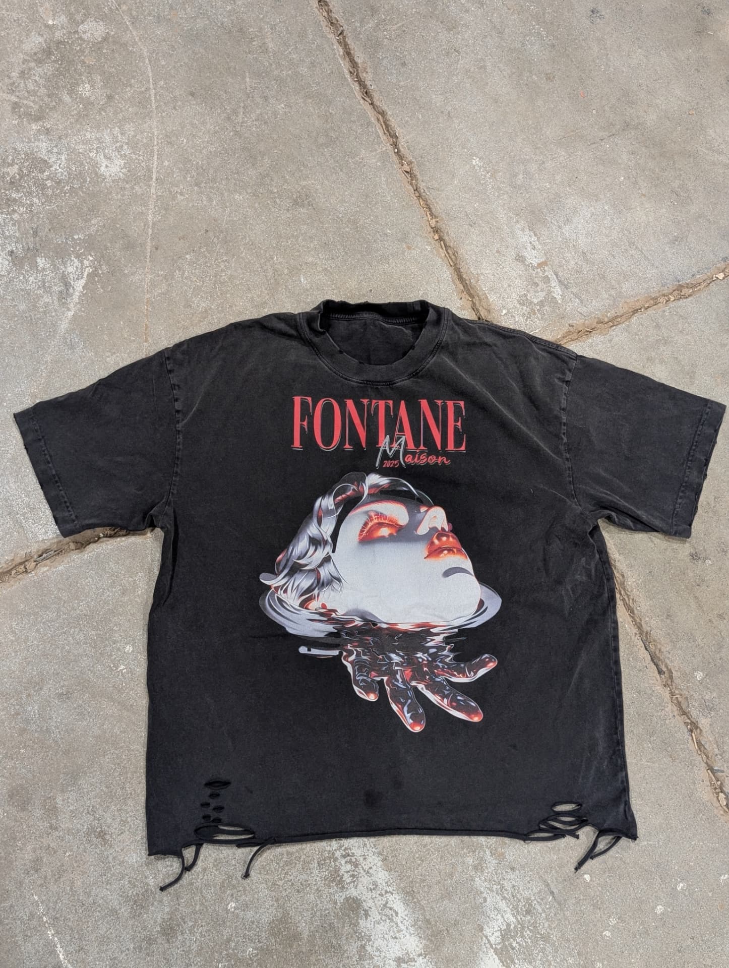 Fontane Emergence Distressed Tee — front view